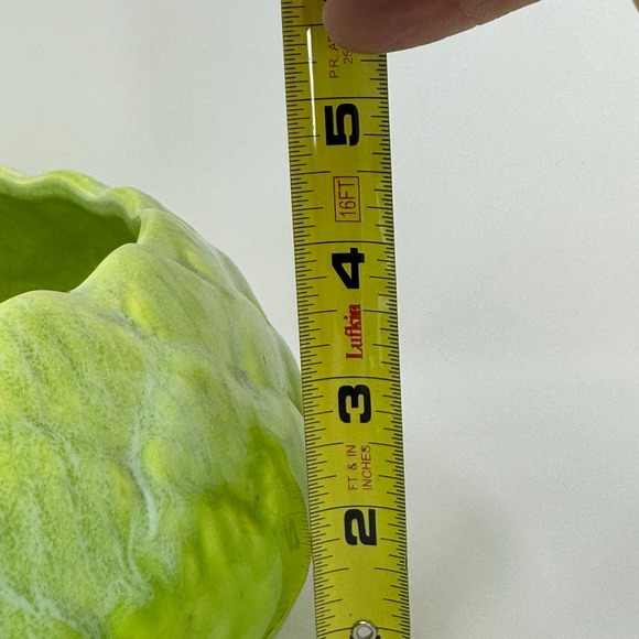 Moreno Ceramics Vintage Green Cracked Glaze Low Bowl Planter Dish USA MCM Retro - Picture 10 of 10